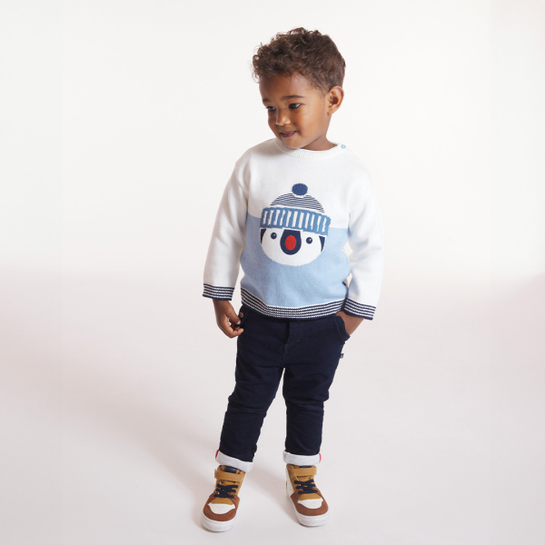 سترة متماسكة على شكل بطريق للبيبي